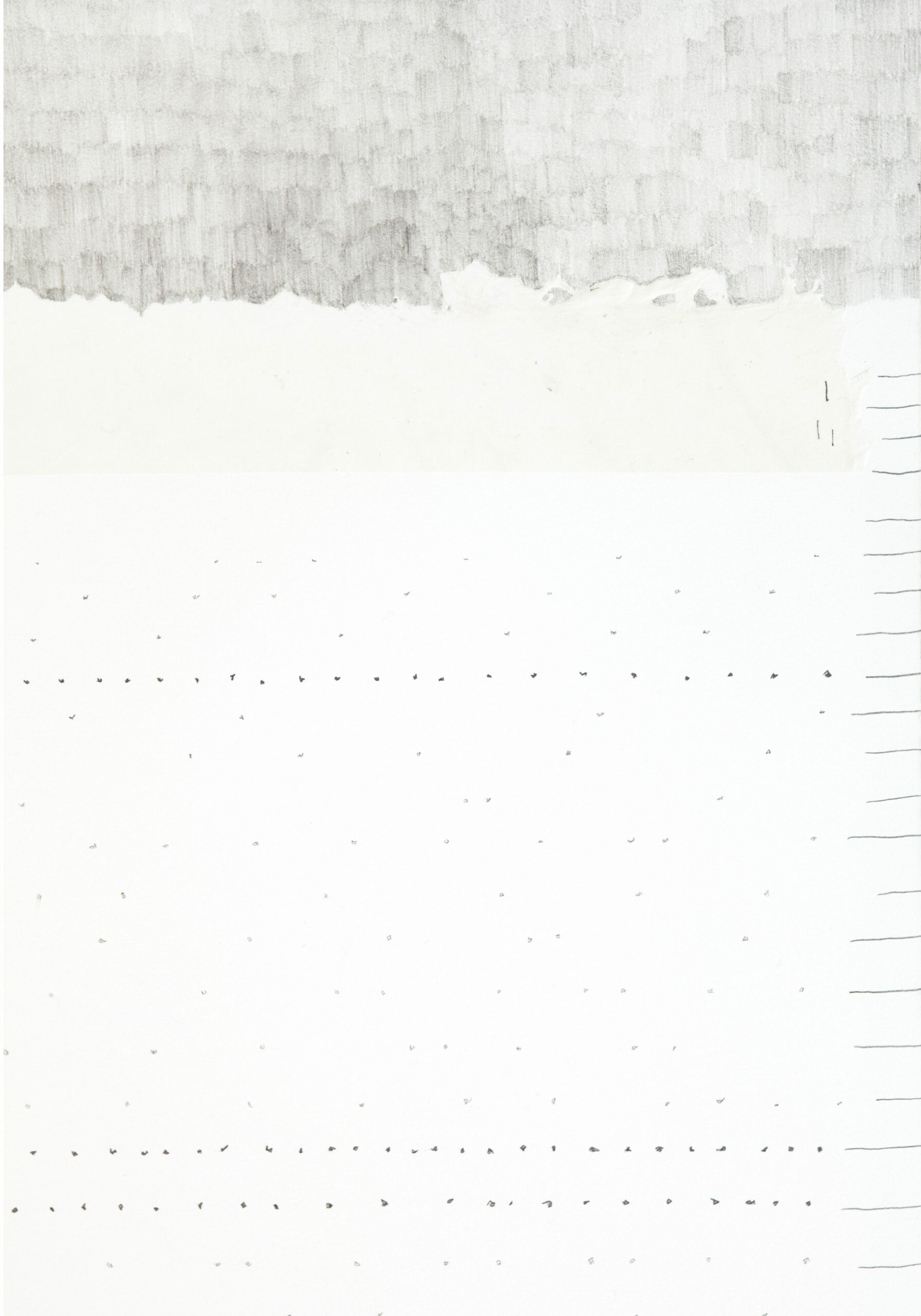 Miriam Salamander, Drawing of dots on white paper